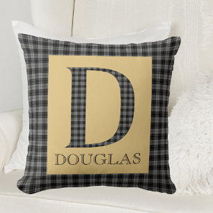 Douglas Tartan Monogram D Kussen