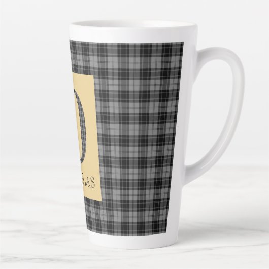 Douglas Tartan Monogram D Latte Mok (Rechts)
