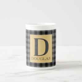 Douglas Tartan Monogram D Porselein Kop