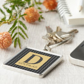 Douglas Tartan Monogram D Sleutelhanger (Zijkant)