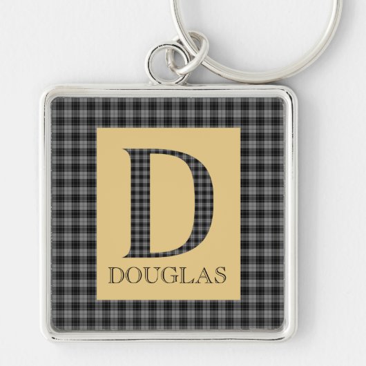 Douglas Tartan Monogram D Sleutelhanger (Voorkant)