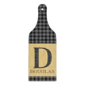 Douglas Tartan Monogram D snijwerk Snijplank (Voorkant)