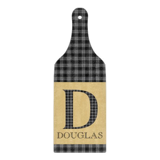 Douglas Tartan Monogram D snijwerk Snijplank (Voorkant)