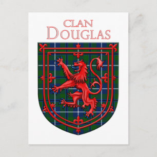 Douglas Tartan Schotse Plaid Leeuw Klimmend Briefkaart