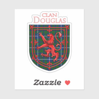 Douglas Tartan Scottish Plaid Lion Rampant Sticker