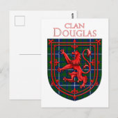 Douglas Tartan Scottish Play Lion Rampant Briefkaart (Voorkant / Achterkant)