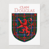 Douglas Tartan Scottish Play Lion Rampant Briefkaart (Voorkant)