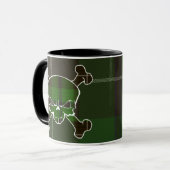 Douglas Tartan Skull Geen Banner Mok (Voorkant links)