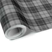 Douglas tartan zwarte grijze vlecht cadeaupapier (Rol Hoek)