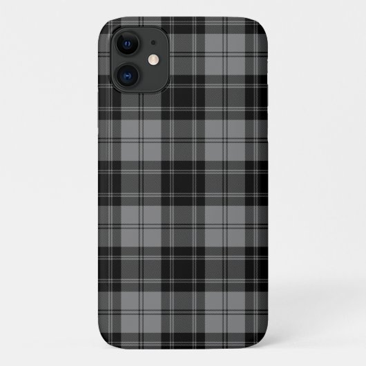 Douglas tartan zwarte grijze vlecht Case-Mate iPhone case (Achterkant)