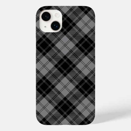 Douglas tartan zwarte grijze vlecht Case-Mate iPhone case (Achterkant)