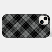 Douglas tartan zwarte grijze vlecht Case-Mate iPhone case (Achterkant (horizontaal))