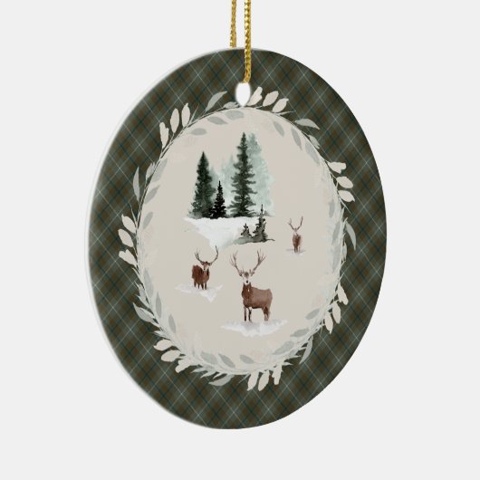 Douglas Weathered Original Scottish Tartan Keramisch Ornament (Rechts)