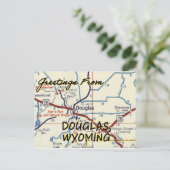 Douglas Wyoming Map Briefkaart (Staand voorkant)