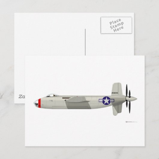 Douglas XB-42 Mixmaster Feestdagenkaart (Voorkant / Achterkant)