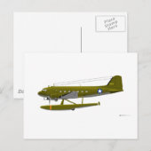 Douglas XC-47 Briefkaart (Voorkant / Achterkant)