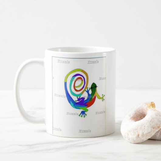 Doug's gekke hagedis koffie mok (Met donut)