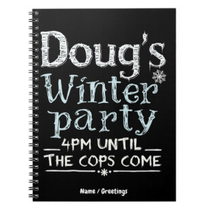 Doug's Winterfeest, 15 februari, 16:00 uur Grappig Notitieboek