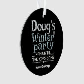 Doug's Winterfeest, 15 februari, 16:00 uur Grappig Ornament (voorkant)
