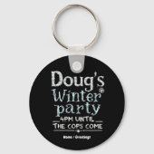Doug's Winterfeest, 15 februari, 16:00 uur Grappig Sleutelhanger (Voorkant)