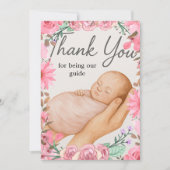 Doula Appreciation Card | Labor Support Gift Pink Bedankkaart (Voorkant)
