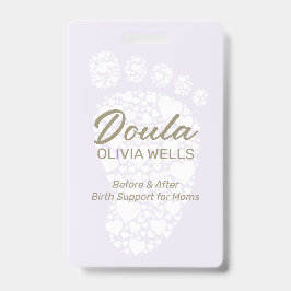 Doula Bevalling | Postpartum Coach Baby Voet Badge