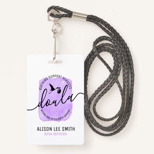 Doula Birth Coach Badge (Voorkant met draagriem)