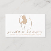Doula Birth Coach Design with Pregnant and Baby Visitekaartje (Voorkant)