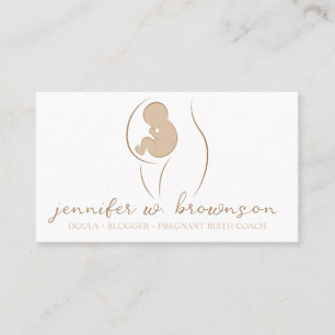 Doula Birth Coach Design with Pregnant and Baby Visitekaartje