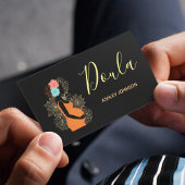 Doula Birth Coach Midechtgenote Floral Calligraphy Visitekaartje