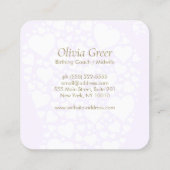 Doula Birth Coach Postnatal Nurse Baby Feet Vierkante Visitekaartje (Achterkant)