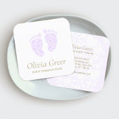 Doula Birth Coach Postnatal Nurse Baby Feet Vierkante Visitekaartje