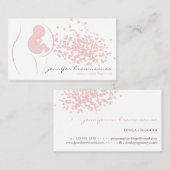 Doula Birth Coach Pregnant Eenvoudig Roze Visitekaartje (Voorkant / Achterkant)