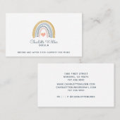 Doula Birth Coach Waterverf Rainbow Visitekaartje (Voorkant / Achterkant)