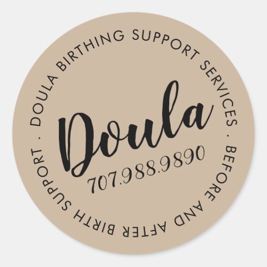 Doula Birth Services Ronde Sticker (Voorkant)