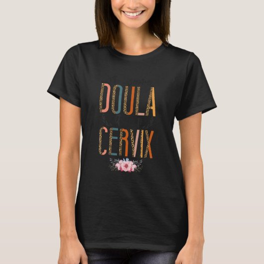 Doula Birth Worker Pun Leopard Cheetah Awesome Dou T-shirt (Voorkant)