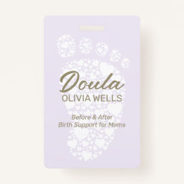 Doula Birthing | Postpartum Coach Baby Foot Badge