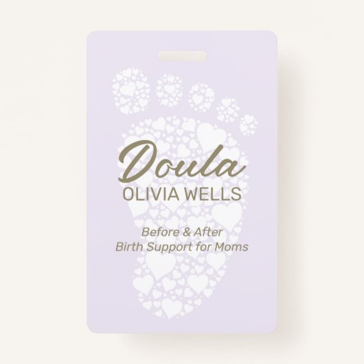 Doula Birthing | Postpartum Coach Baby Foot Badge (Voorkant)