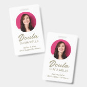 Doula Birthing | Postpartum Coach-foto Badge (Voor- en achterkant)