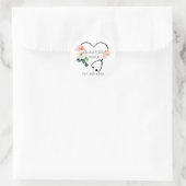 Doula Bloemige Stethoscoop Ronde Sticker (Tas)