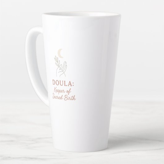 Doula cadeau voor de verjaardag kerst of dank u latte mok (Linkerhoek)