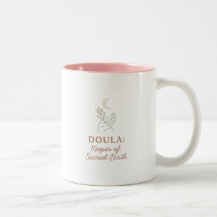Doula cadeau voor de verjaardag kerst of dank u tweekleurige koffiemok