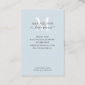 Doula diensten maan en sterren visitekaartje (Achterkant)