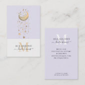 Doula diensten maan en sterren visitekaartje (Voorkant / Achterkant)