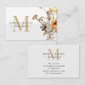 Doula Diensten Monogram Waterverf Wildbloemen Visitekaartje (Voorkant / Achterkant)