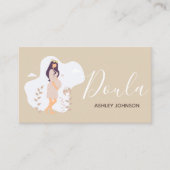 Doula eenvoudige minimale schone pastel kalm ontsp visitekaartje (Voorkant)