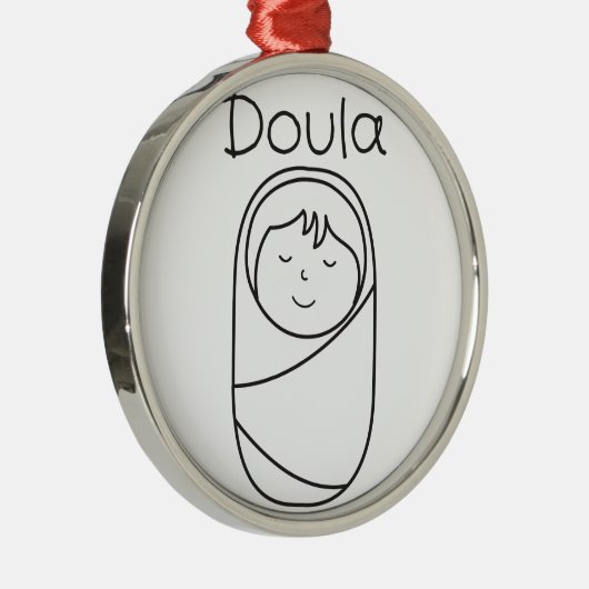 Doula en Baby- Doula Gift Metalen Ornament (Rechts)