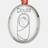Doula en Baby- Doula Gift Metalen Ornament (Links)