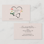 Doula Floral Stethoscope Visitekaartje (Voorkant / Achterkant)