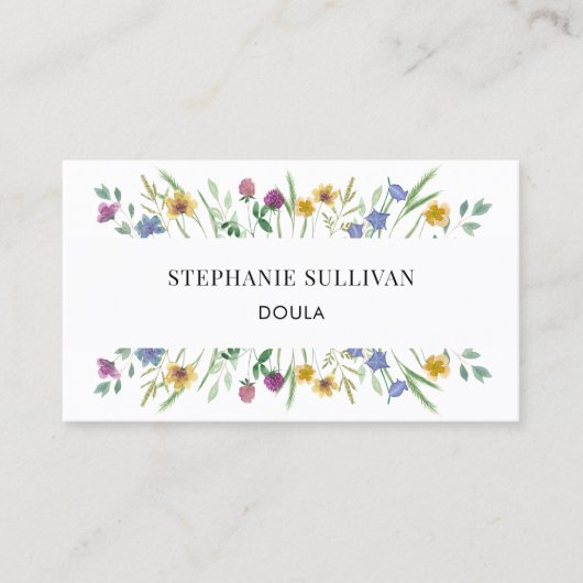 Doula Floral Visitekaartje (Voorkant)